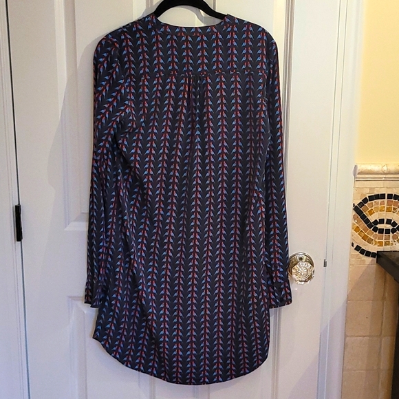 Dark grey shirt dress with pretty bird pattern size small - Picture 3 of 3